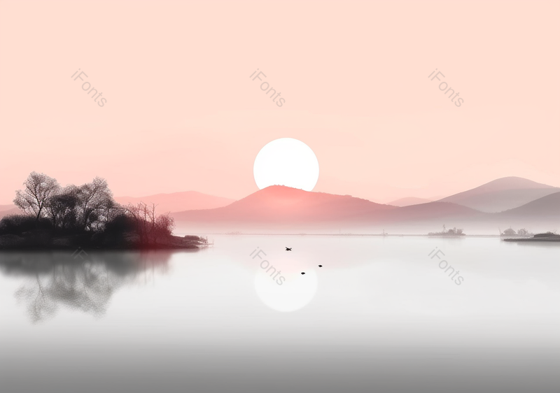自然风景水墨山水风景画背景图,插画/手绘图,插画/手绘图库,插画/手绘图下载,插画/手绘